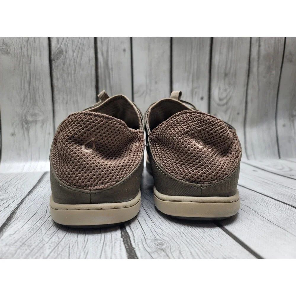 OluKai NOHEA MOKU Men's 9.5 Mesh Comfort Sneakers Boat Shoes Brown Mustang Husk